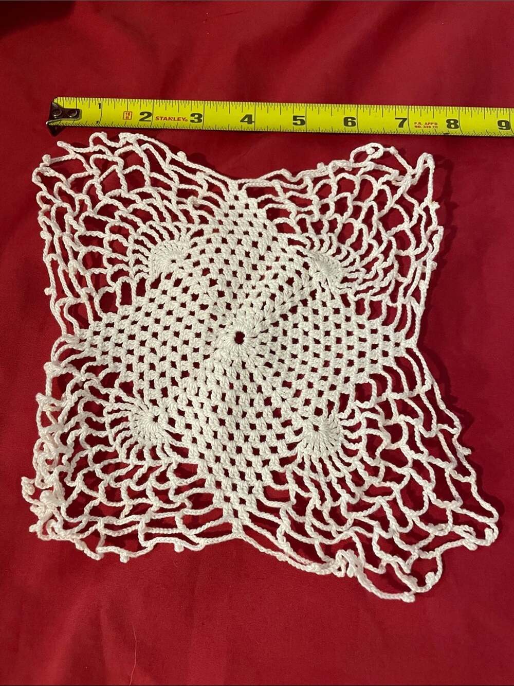 White Crochet Square Doily - Home Accents Decor